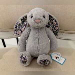 Jellycat Blossom Silver Bunny Bloom Small NWT Rare & HTF